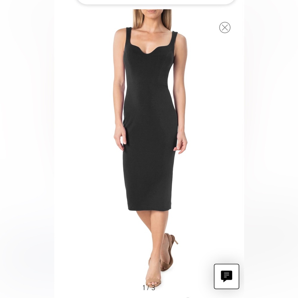 NWT Dress the Population Black Bodycon Sheath Fitted Dress